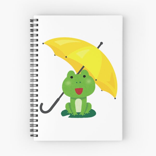 Item preview, Frog with Yellow Umbrella in the Rain – Rainy Day Illustration designed and sold by BigDigital.