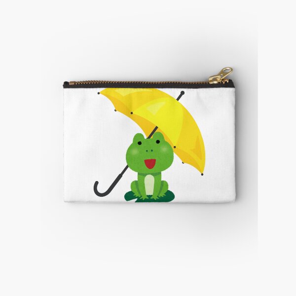 Item preview, Frog with Yellow Umbrella in the Rain – Rainy Day Illustration designed and sold by BigDigital.