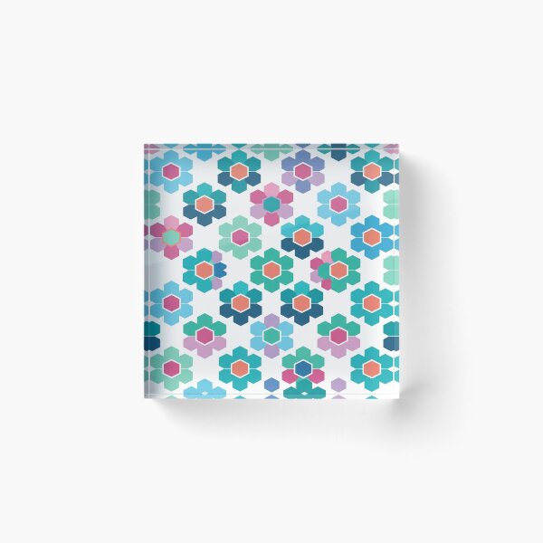 Item preview, Colorful Geometric Floral Hexagon Repeating Pattern designed and sold by Owcomm.