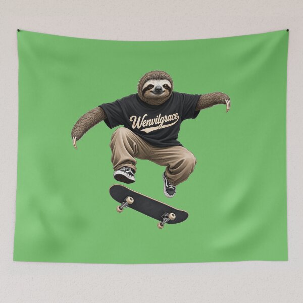 Item preview, Copy of Skateboarding Sloth Gift 2 designed and sold by Wenvilgrace.