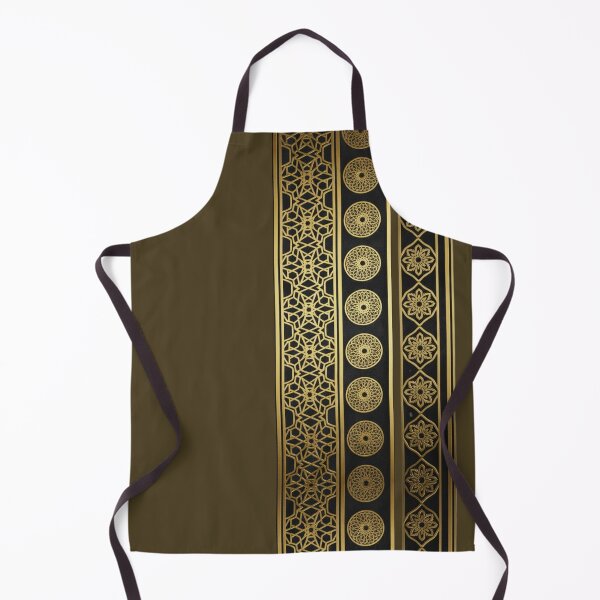 Item preview, Luxury Islamic Geometric Border Pattern (V.2) – Gold Arabic Ornament on Brown designed and sold by D-Islamic.