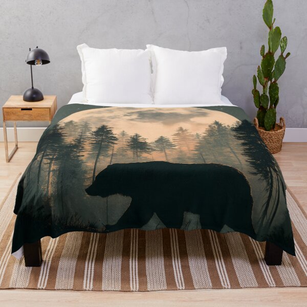 Item preview, Moonlit Bear in the Wilderness designed and sold by ClubVacay.