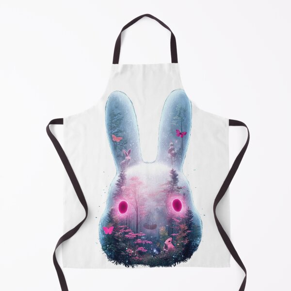 Item preview, Mystical Rabbit Forest with Glowing Eyes and Butterflies -Ethereal Fantasy Art designed and sold by LC&LCPlatform.