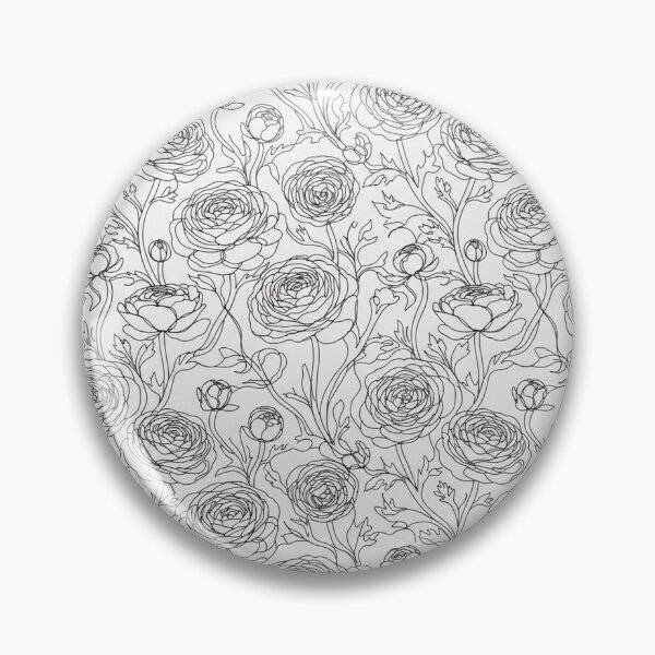 Item preview, Elegant Black And White Floral Line Pattern designed and sold by Owcomm.