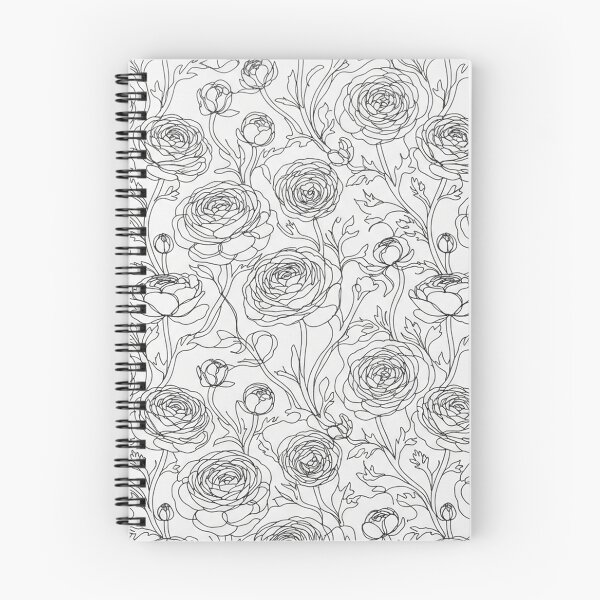 Item preview, Elegant Black And White Floral Line Pattern designed and sold by Owcomm.