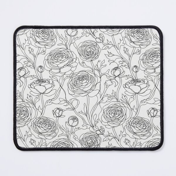 Item preview, Elegant Black And White Floral Line Pattern designed and sold by Owcomm.