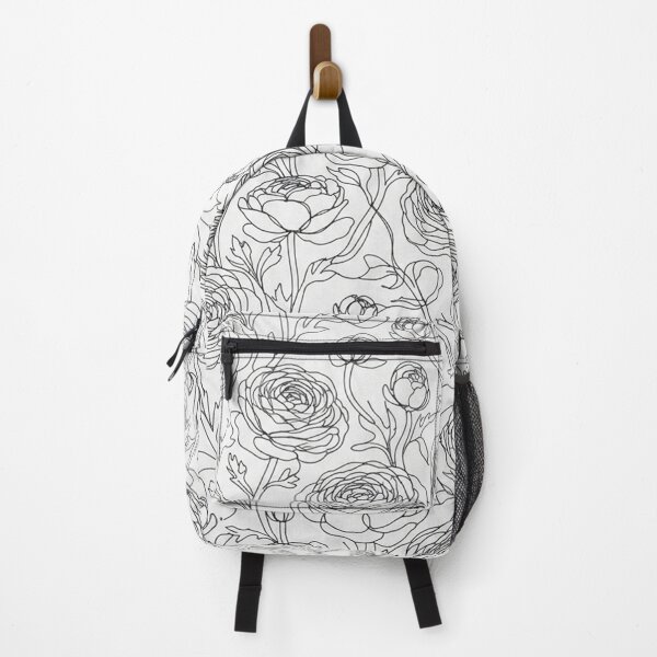 Item preview, Elegant Black And White Floral Line Pattern designed and sold by Owcomm.