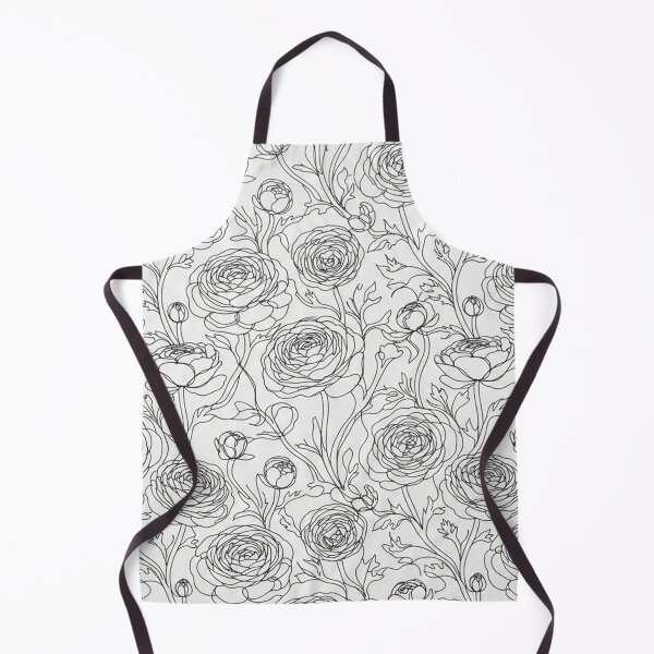 Item preview, Elegant Black And White Floral Line Pattern designed and sold by Owcomm.