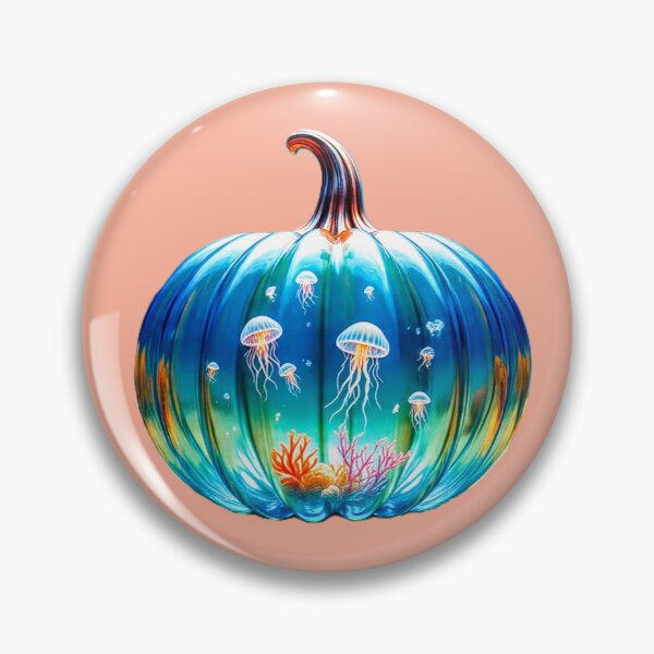 Item preview, Enchanted Underwater Jellyfish Pumpkin designed and sold by Lynn Anne Creations.