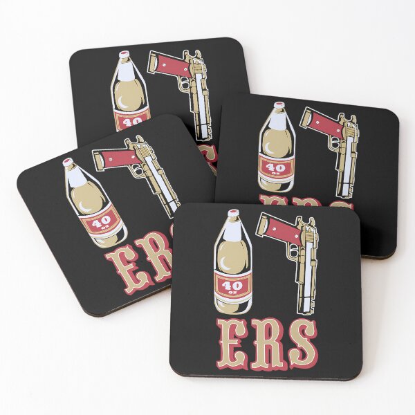 Artikelvorschau, Cool Mens Black 49ers 40 Oz 9Mm Gold Gun entworfen und verkauft von AlyseAgee.