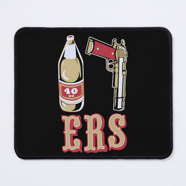 Item preview, Cool Mens Black 49Ers 40 Oz 9Mm Gold Gun designed and sold by AlyseAgee.