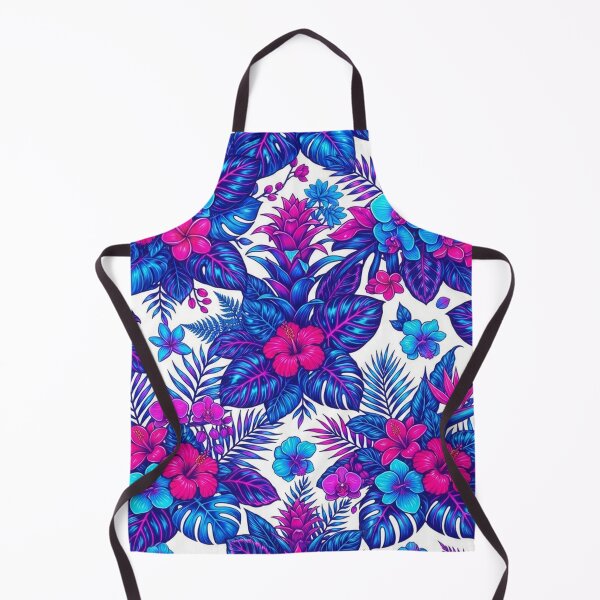 Item preview, Vibrant Tropical Flora Blue And Pink Pattern designed and sold by Owcomm.