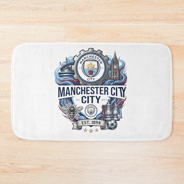 Item preview, Vintage Manchester City Football Club Crest Art designed and sold by annaarthk.