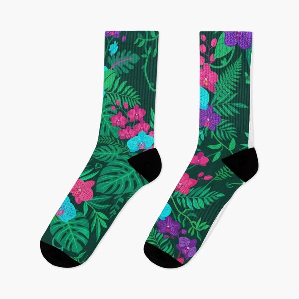 Item preview, Tropical Orchid Jungle Seamless Pattern Botanical Illustration designed and sold by Owcomm.