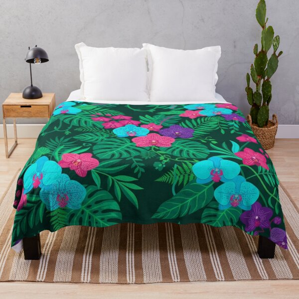 Item preview, Tropical Orchid Jungle Seamless Pattern Botanical Illustration designed and sold by Owcomm.