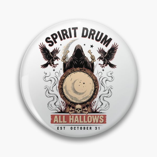 Item preview, Spirit Drum Halloween Design – Ritual Skeleton Shaman Graphic Tee v1 designed and sold by DarylWelsh2024.