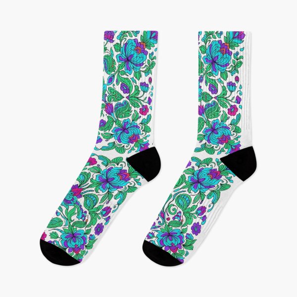 Item preview, Vibrant Blue And Magenta Floral Pattern designed and sold by Owcomm.