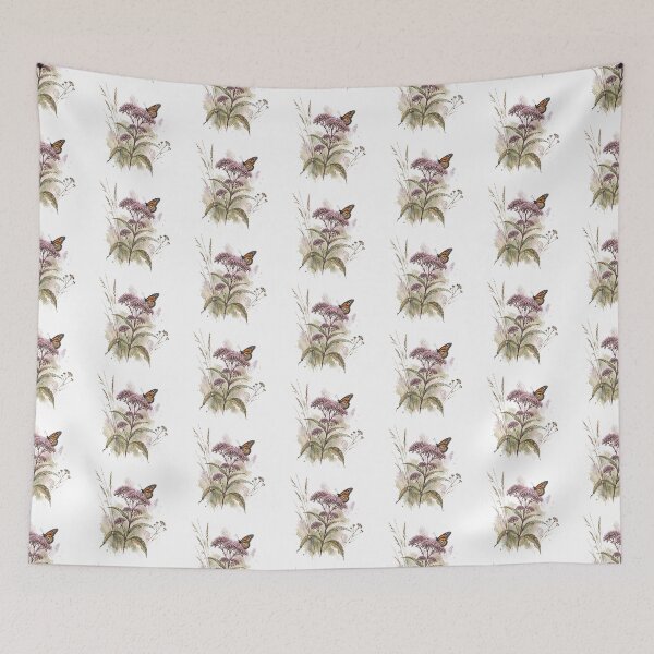 Item preview, Monarch on Joe-Pye Weed | Native Wildflower Nature Art designed and sold by SusanSweetArt.