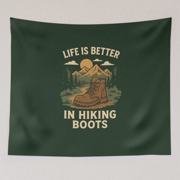 Item preview, Life is Better in Hiking Boots designed and sold by MalwasBasket.