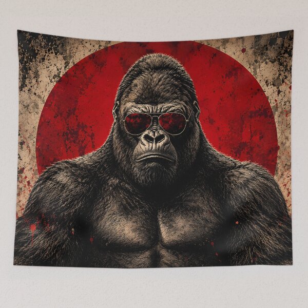 Item preview, Gorilla Aviator Sunglasses Grunge Art designed and sold by RkskArt.