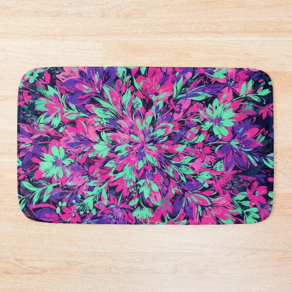 Item preview, Vibrant Neon Floral Mandala Pattern designed and sold by Owcomm.