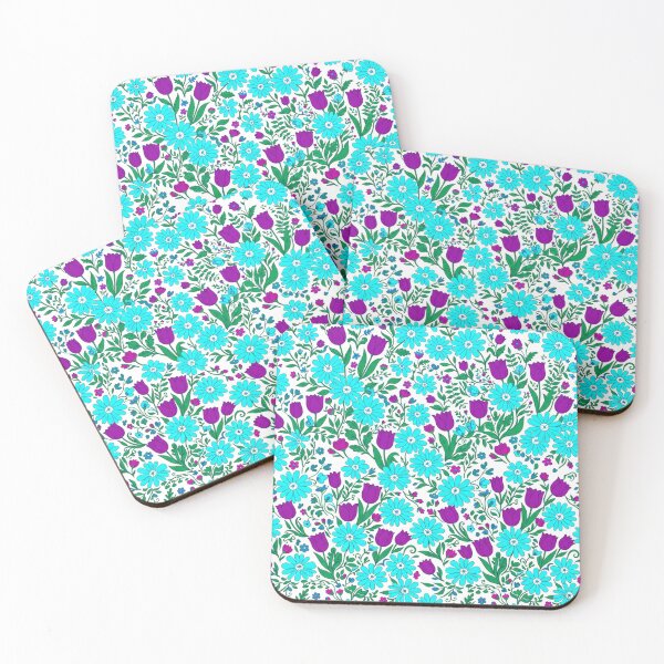 Item preview, Vibrant Blue Floral Garden Spring Pattern designed and sold by Owcomm.