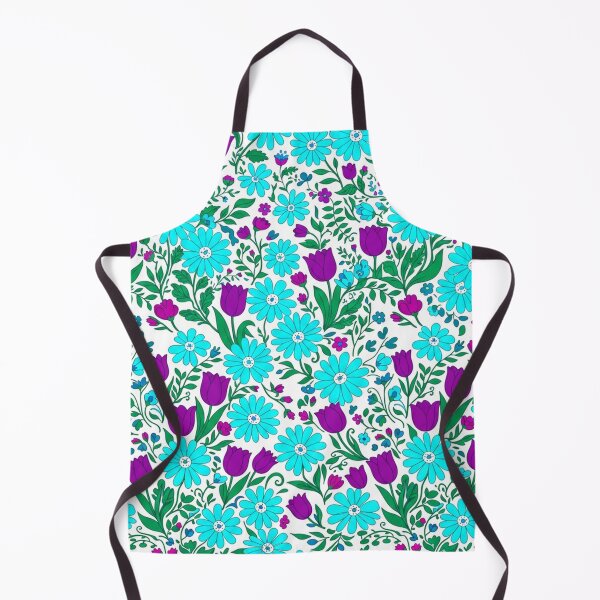Item preview, Vibrant Blue Floral Garden Spring Pattern designed and sold by Owcomm.
