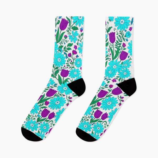 Item preview, Vibrant Blue Floral Garden Spring Pattern designed and sold by Owcomm.
