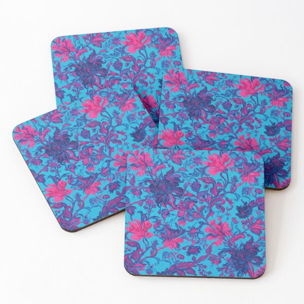 Item preview, Vibrant Blue and Pink Floral Pattern designed and sold by Owcomm.