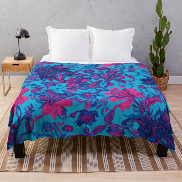Item preview, Vibrant Blue and Pink Floral Pattern designed and sold by Owcomm.