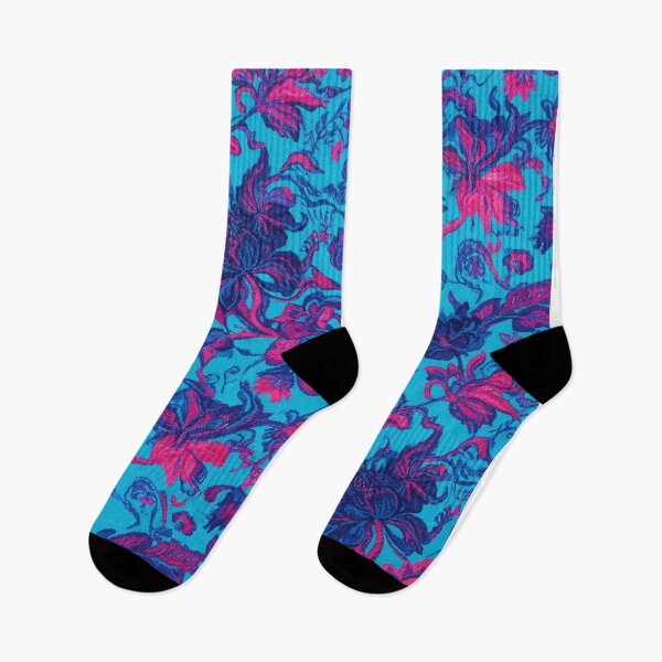 Item preview, Vibrant Blue and Pink Floral Pattern designed and sold by Owcomm.
