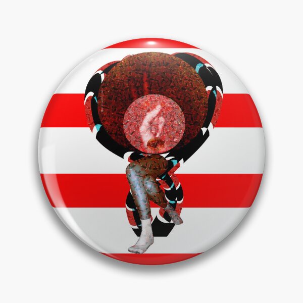 Item preview, Surreal Collage Pop Art - Red and White Stripe Cyberpunk Figure Print designed and sold by MAMA.art.Rio <Marsailhe_Milward>.