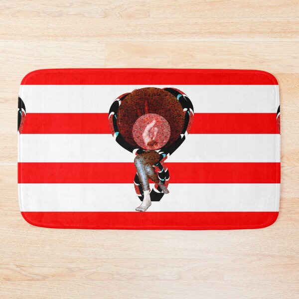 Item preview, Surreal Collage Pop Art - Red and White Stripe Cyberpunk Figure Print designed and sold by MAMA.art.Rio <Marsailhe_Milward>.