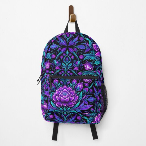 Item preview, Neon Purple Floral Damask Seamless Pattern designed and sold by Owcomm.