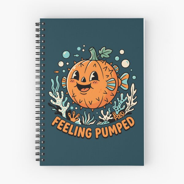 Item preview, "Feeling Pumped" Pumpkin Pufferfish − Halloween Cute Spooky Ocean Design designed and sold by Sea Gem.