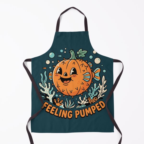 Item preview, "Feeling Pumped" Pumpkin Pufferfish − Halloween Cute Spooky Ocean Design designed and sold by Sea Gem.