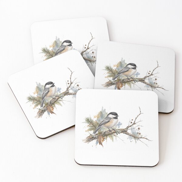 Item preview, Simple Joys Chickadee | Woodland Bird Art designed and sold by SusanSweetArt.