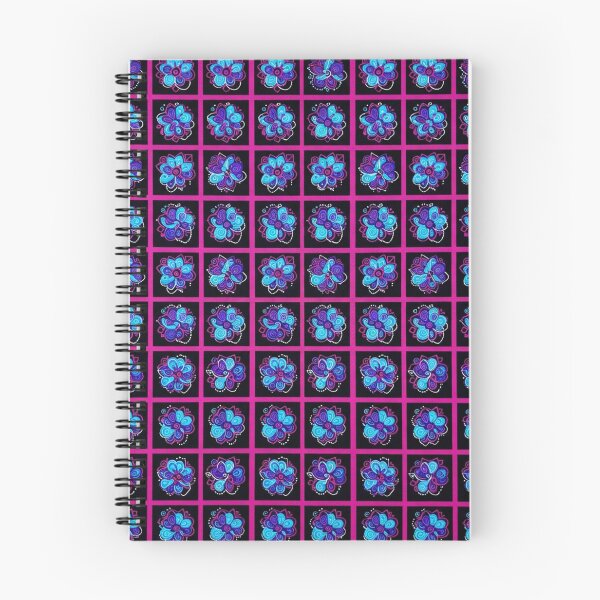 Item preview, Vibrant Blue Floral Grid Pattern Illustration designed and sold by Owcomm.