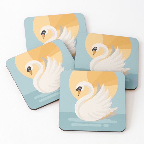 Item preview, Serene Swan | Modern Geometric Bird Illustration designed and sold by Lucy Cooper.