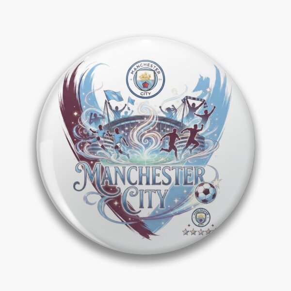 Item preview, Manchester City Football Club Graphic Crest Art designed and sold by annaarthk.