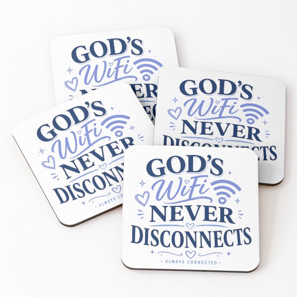 Item preview, God’s WiFi Never Disconnects Funny Christian Faith Tech Design designed and sold by SoulThread Studio.