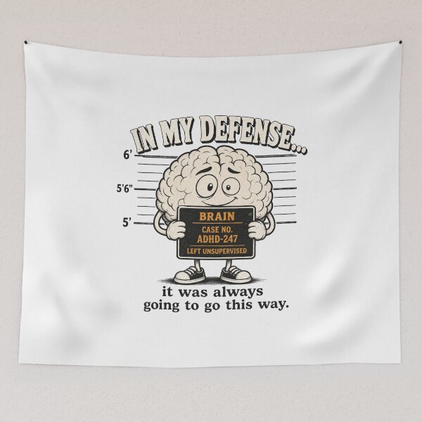 Item preview, Unsupervised Brain Mugshot Humor designed and sold by MOSIDRIP™.