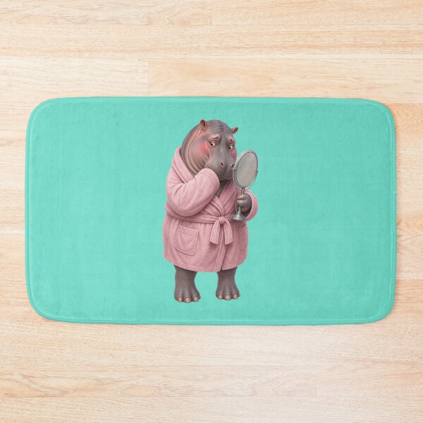 Item preview, Shy Hippo in Robe Gift designed and sold by Wenvilgrace.