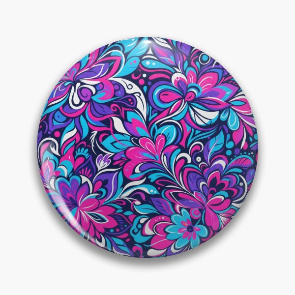 Item preview, Vibrant Neon Floral Swirl Seamless Pattern designed and sold by Owcomm.