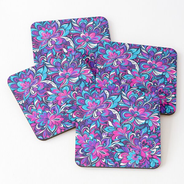 Item preview, Vibrant Neon Floral Swirl Seamless Pattern designed and sold by Owcomm.