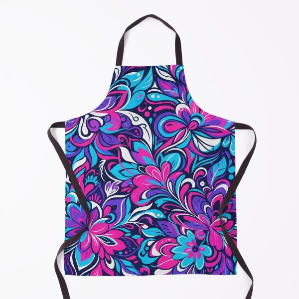 Item preview, Vibrant Neon Floral Swirl Seamless Pattern designed and sold by Owcomm.