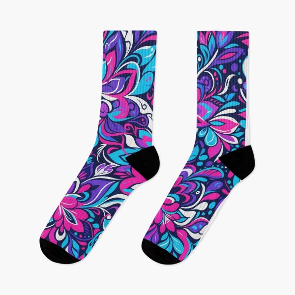 Item preview, Vibrant Neon Floral Swirl Seamless Pattern designed and sold by Owcomm.