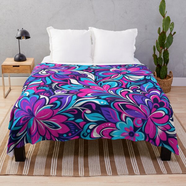 Item preview, Vibrant Neon Floral Swirl Seamless Pattern designed and sold by Owcomm.