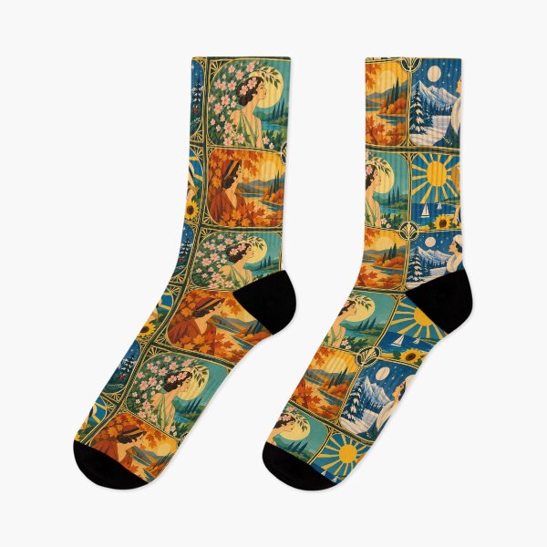 Item preview, Four Seasons - Art Deco designed and sold by FloreDreamStudio.
