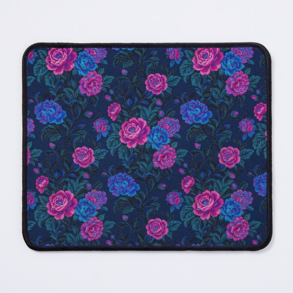 Item preview, Dark Blue Neon Floral Seamless Pattern designed and sold by Owcomm.